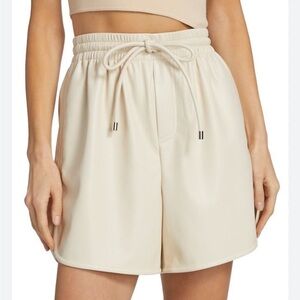 A.L.C. NWT Ryder High Waist Faux Leather Shorts - Cream
